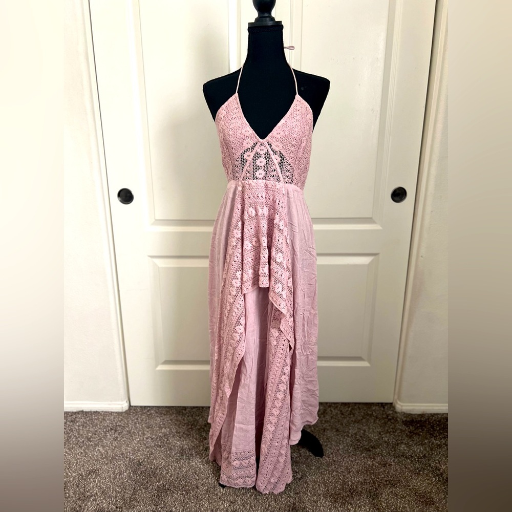 Free people tie back dress with bells